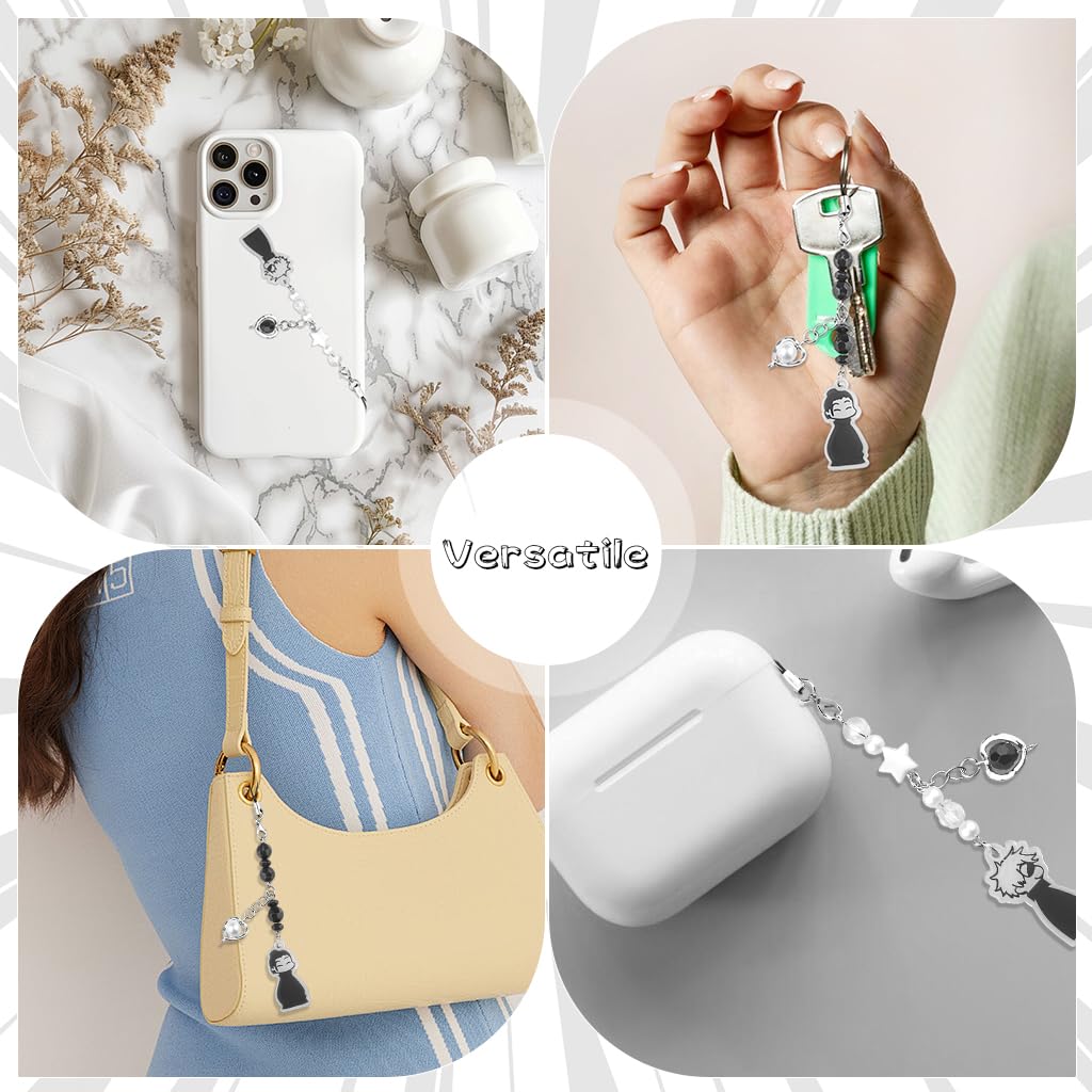 ZORBES Phone Charms for Anime Lovers featuring Goj Satoru and Suguru Geto | 2Pcs Resin Pendants