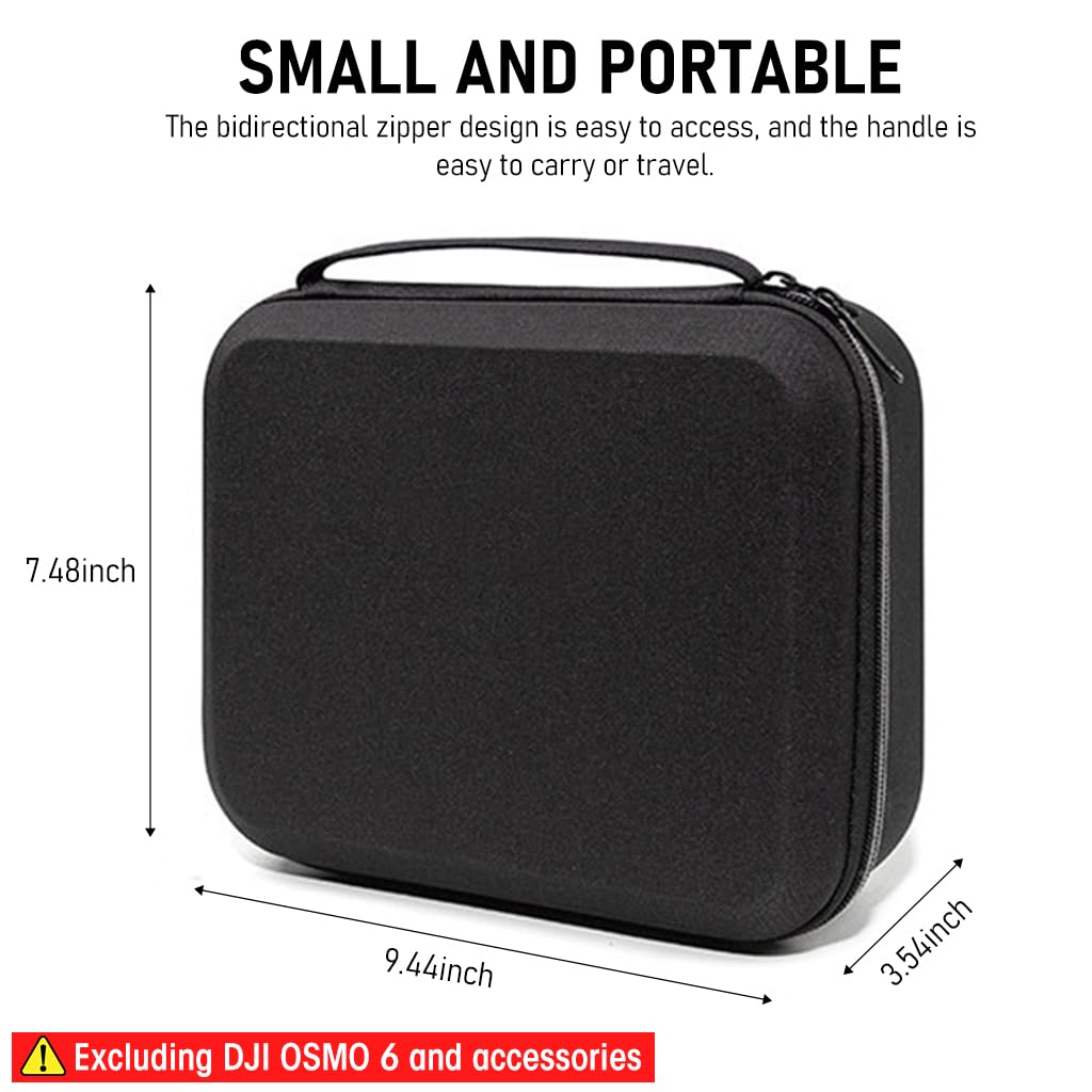 ZORBES Storage Bag for DJI Osmo Mobile 6 with 4 Molded Grooves and EVA Lining | 24×19×9 cm Portable Hard Shell Case