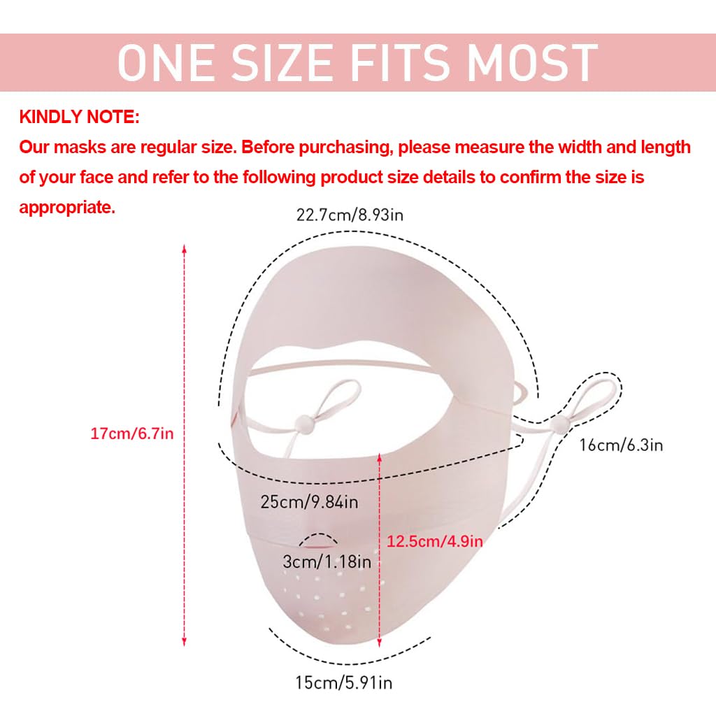 PALAY Face Mask for Sun Protection with UPF 50+ Ice Silk Cooling Cover for Women | 2PCS