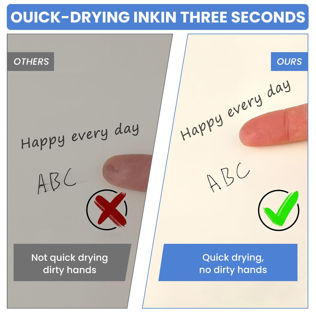 Zibuyu Click Pens 5Pcs for Students with Smooth Gel Ink and Cushion Foam Grips | Cloud Themed Blue Stationery