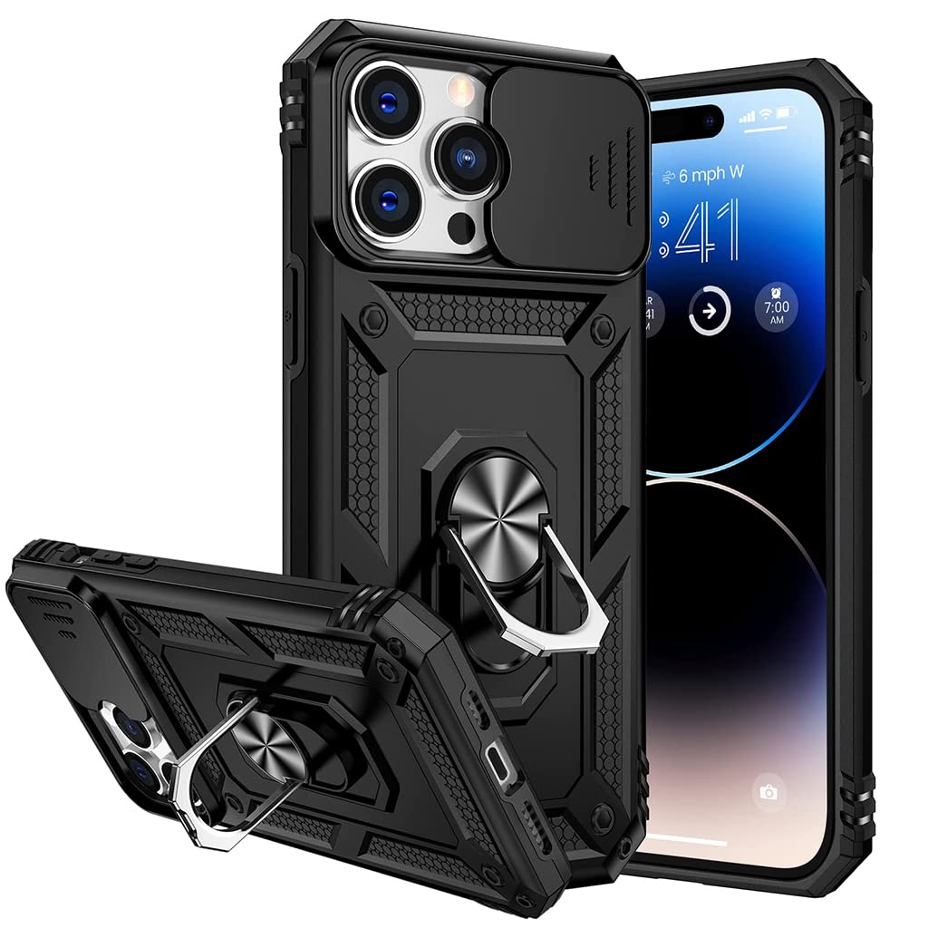 ZORBES for iPhone 13 Pro Max Cover with Stand, iPhone 13 Pro Max Cover with Camera Protection, Heavy Duty Shockproof Protective iPhone 13 Pro Max Case, TPU iPhone 13 Pro Max Back Cover with Slide