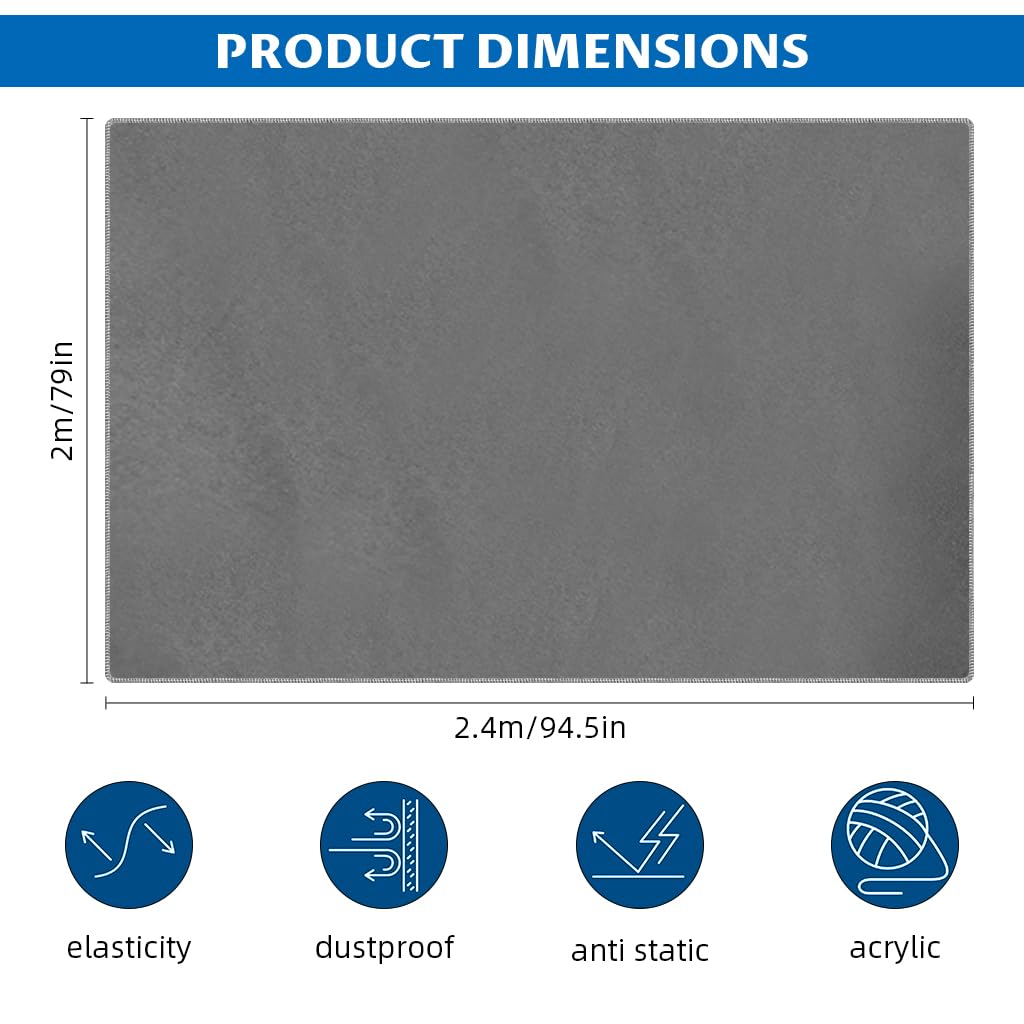 HASTHIP Furniture Dust Cover for Bed featuring 2.4×2 m polyester fabric in dark grey | protects sofas and tables