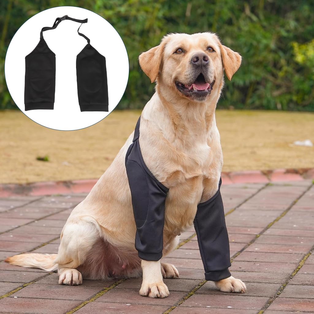 Qpets Dog Leg Brace for Injury Recovery with Quick Release Stretchy Belt and Breathable Pads | 27.5–42.5kg 2XL
