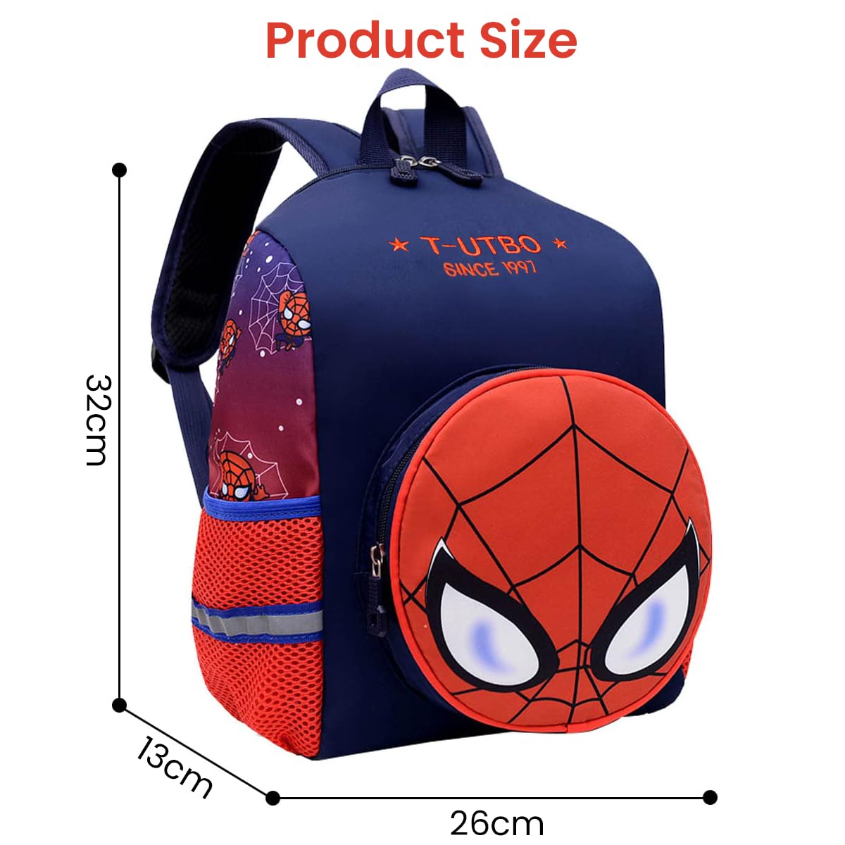 Venzina School Backpack for Kids with 26×12×32cm Large Capacity and Ergonomic Padded Design | Ideal for Girls Aged 3–6