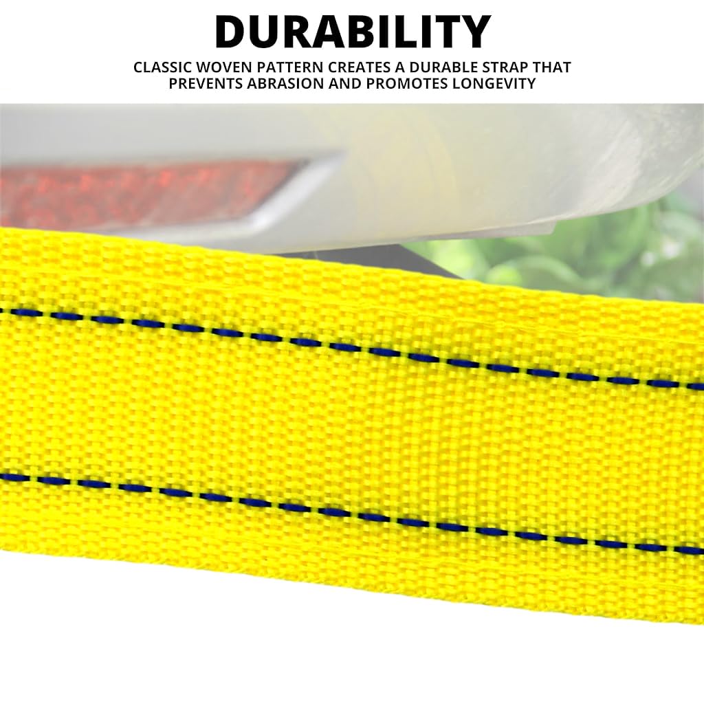 STHIRA Car Towing Rope 13ft 5 Tons with Quick Release Snap Hook Polyester Strap for SUV Truck
