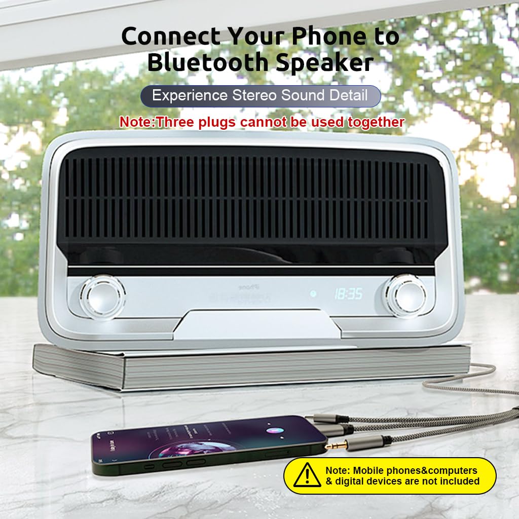 Verilux 3 in 1 Car Aux Cable for iPhone and USB C Devices featuring 1.5m Nylon Braid | 3 PCS