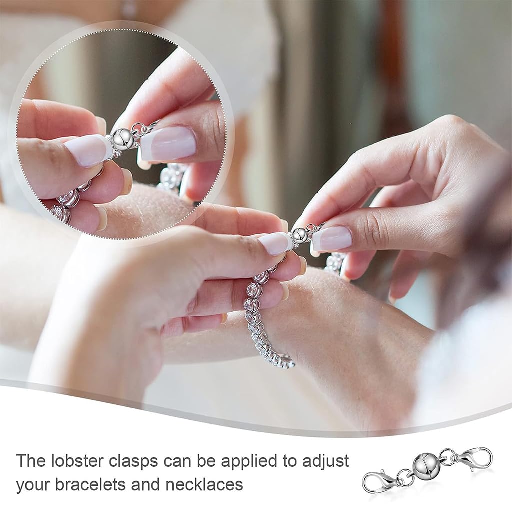 SANNIDHI Chain Extender for Jewelry with Lobster Clasp | 12 Pieces Silver and Golden Set