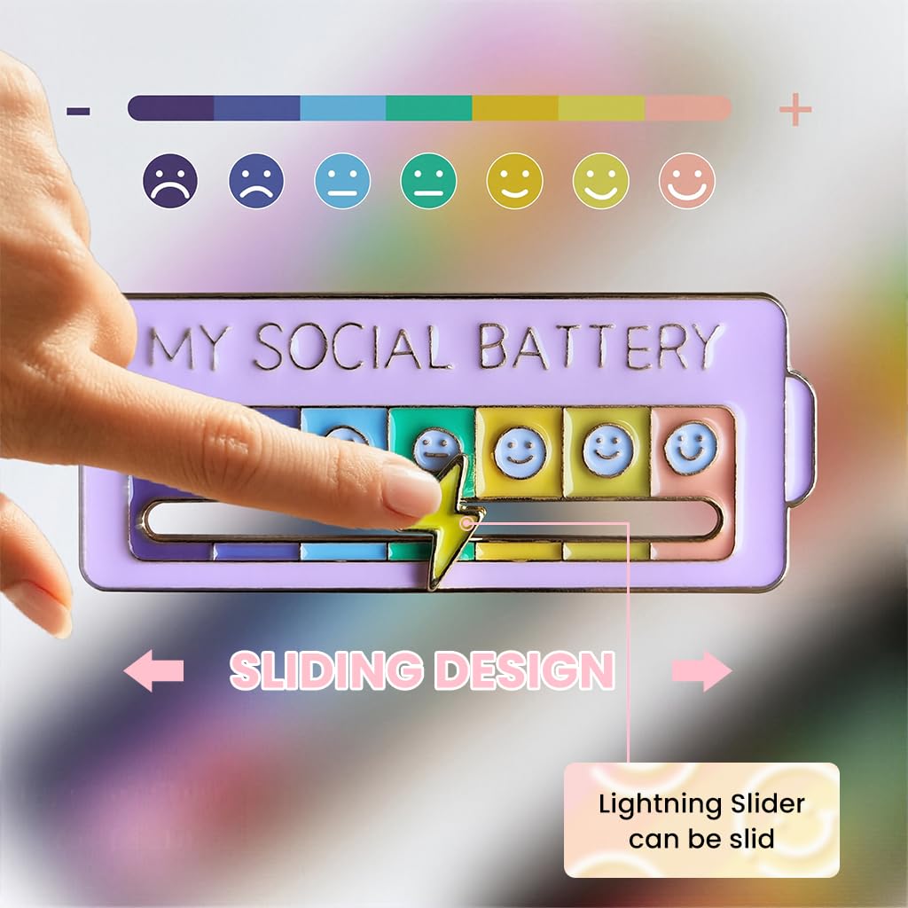 OFIFO Mood Tracker Enamel Pins Set for Jackets and Bags featuring Colorful Designs Pack of 4