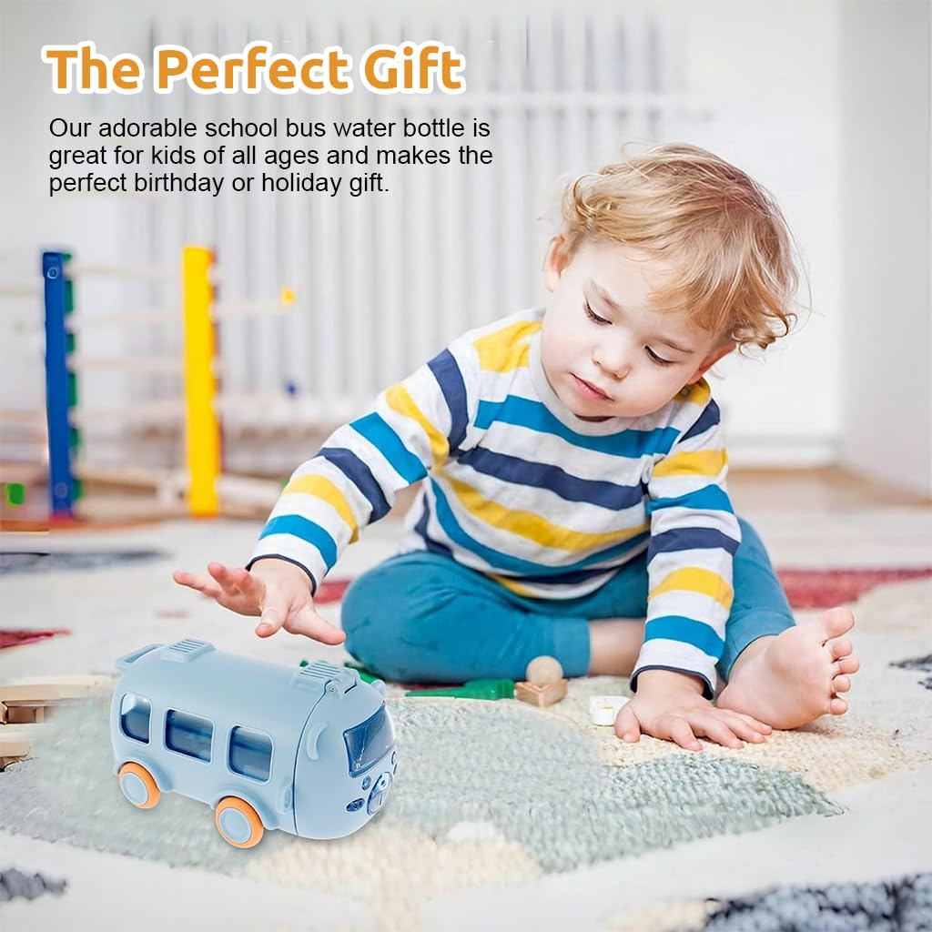 SNOWIE SOFT Water Bottle for Kids with Integrated Silicone Straw and 500ml Capacity | BPA-Free School Bottle with Shoulder Strap