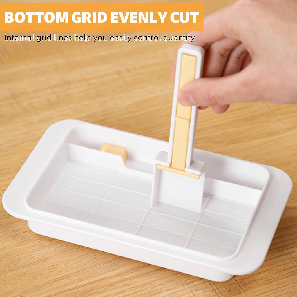 Supvox Butter Cheese Storage Case for 200–500g Blocks with Bottom Guiding Lines | 3 PCS