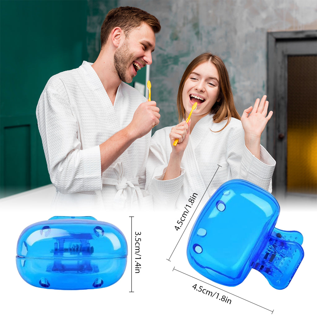 ZIBUYU 4 Pack Toothbrush Cover Case, Tooth Brush Cover Box with Ventilation, Holes Dustproof Clamp Caps for Toothbrush Protective Plastic Toothbrush Clip Cover for Household, Travel, Camping