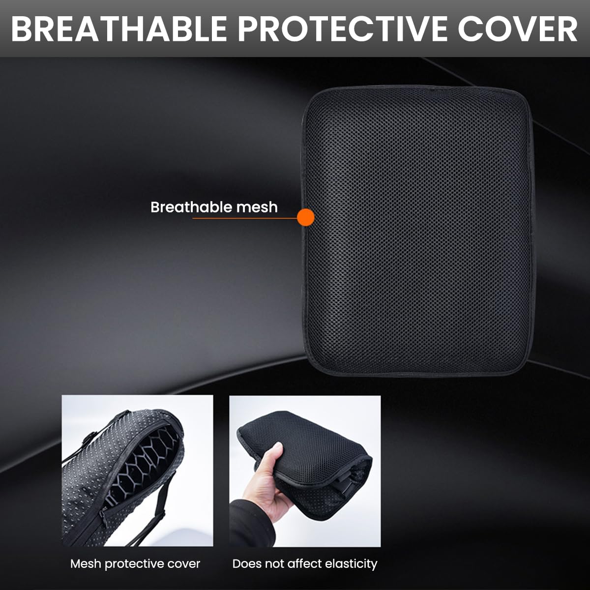 STHIRA Motorcycle Gel Cushion for Bikes and Scooters with 3D Shock Absorbing Honeycomb | 3PCS Breathable Anti Slip Seat Cover