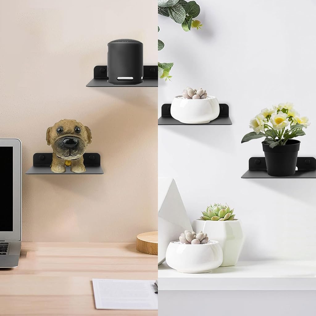 ZORBES® BT Speaker Wall Mount Acrylic Wall Rack with Anti-Slip Pad, with Screw Accessories, Utility Wall Rack for Bathroom, Living Room, Kithcne, Wall, 10x10.5cm