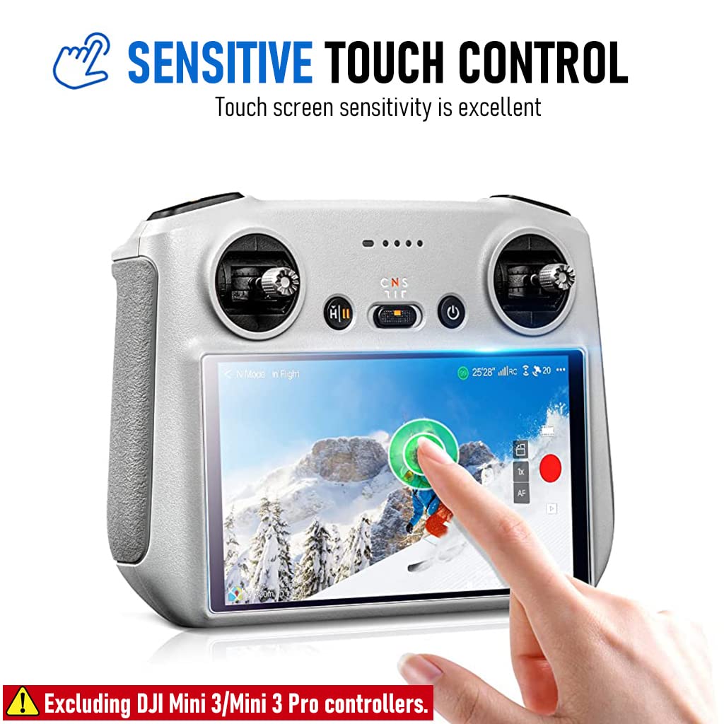 ZORBES Tempered Glass Screen Protector for DJI RC Controller with 2pcs Matte Anti Glare Film