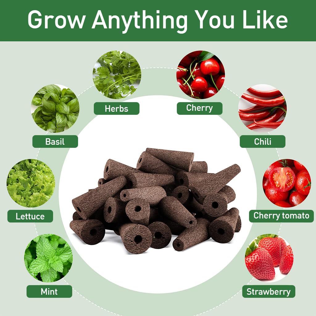 HASTHIP Hydroponics Growing System Kit for Seed Starting with 30 Cone Trays and Lids | 121 Pcs