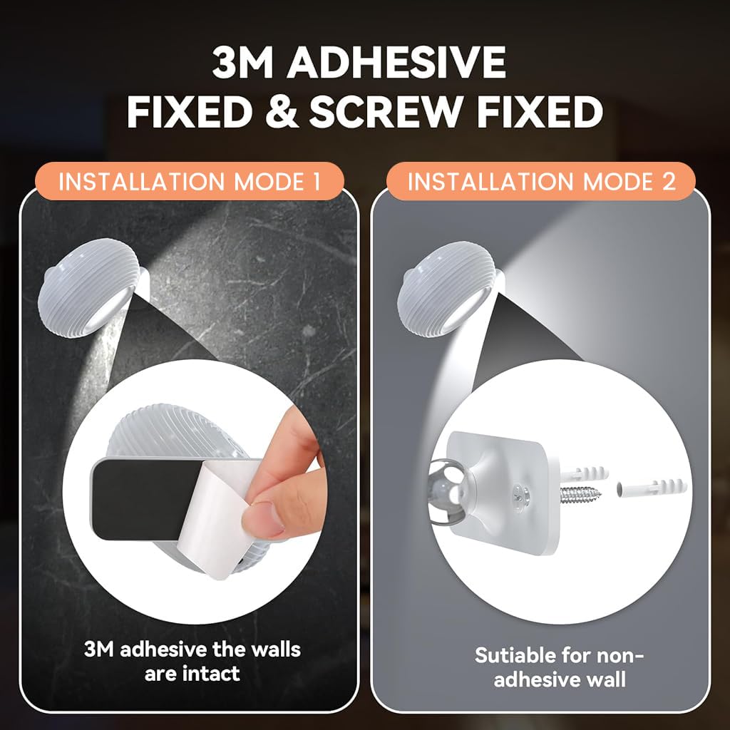 ELEPHANTBOAT Mini USB LED Wall Light for Reading with 360° Magnetic Ball Design & Touch Control