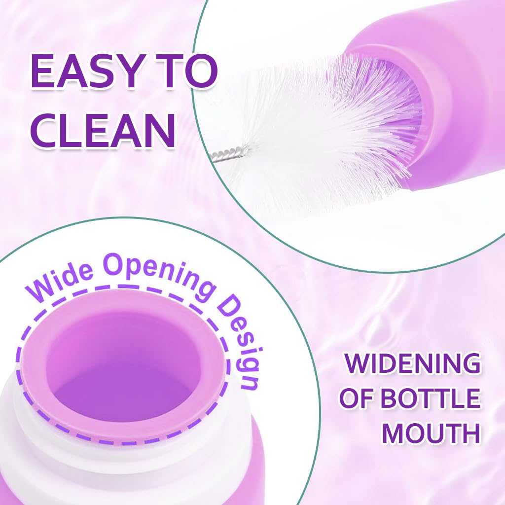 MAYCREATE Travel Bottle Kit for Toiletries with Leak Proof Air Valve | 16pc BPA Free Silicone Set