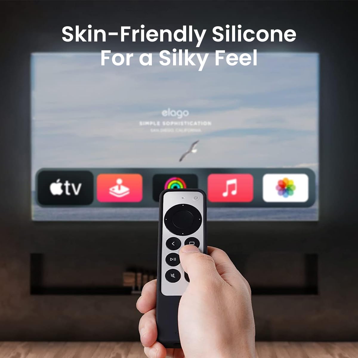 ZORBES Silicone Remote Cover for Apple TV 4K with Anti Scratch Grip and Easy Access Design