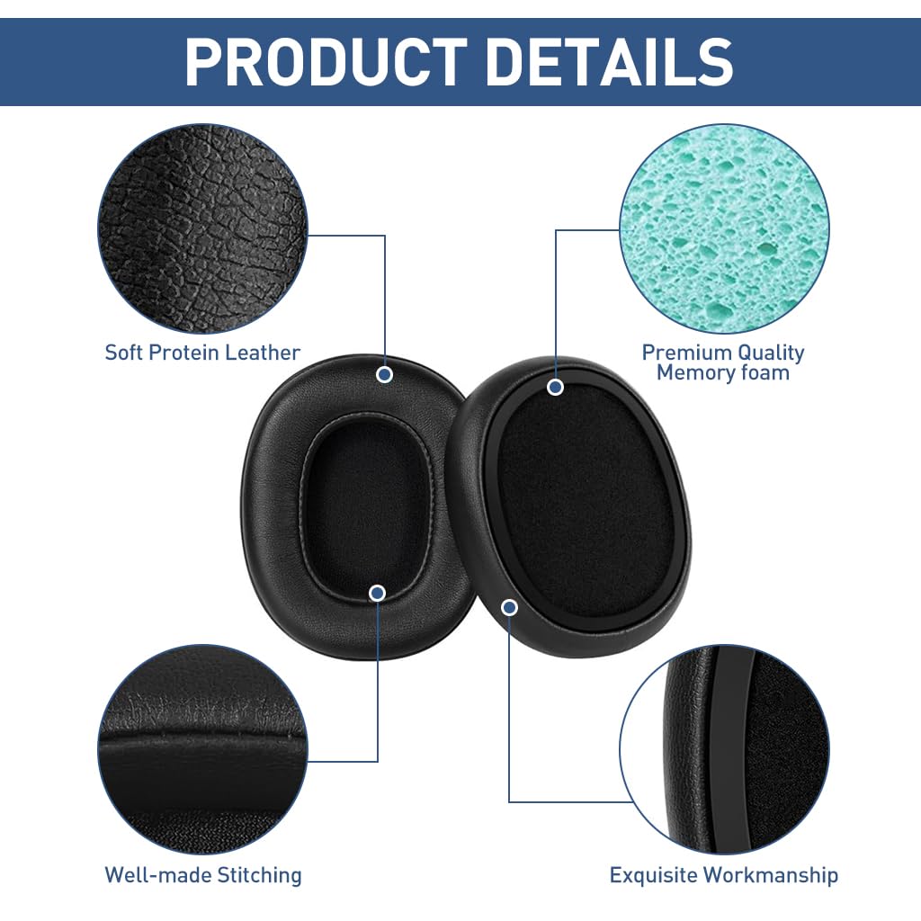 ZIBUYU arPads Cushions for Skullcandy Crusher Evo and Hesh 3 featuring Memory Foam Comfort | Noise Isolation Replacement Earpads
