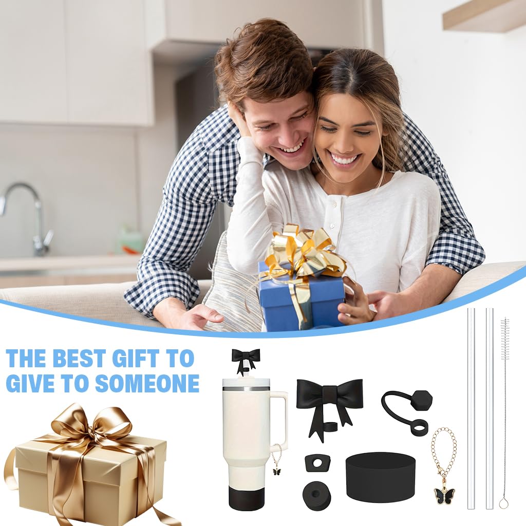 HASTHIP Cup Accessories for Stanley featuring 18pcs set with straws brush plug and sleeve