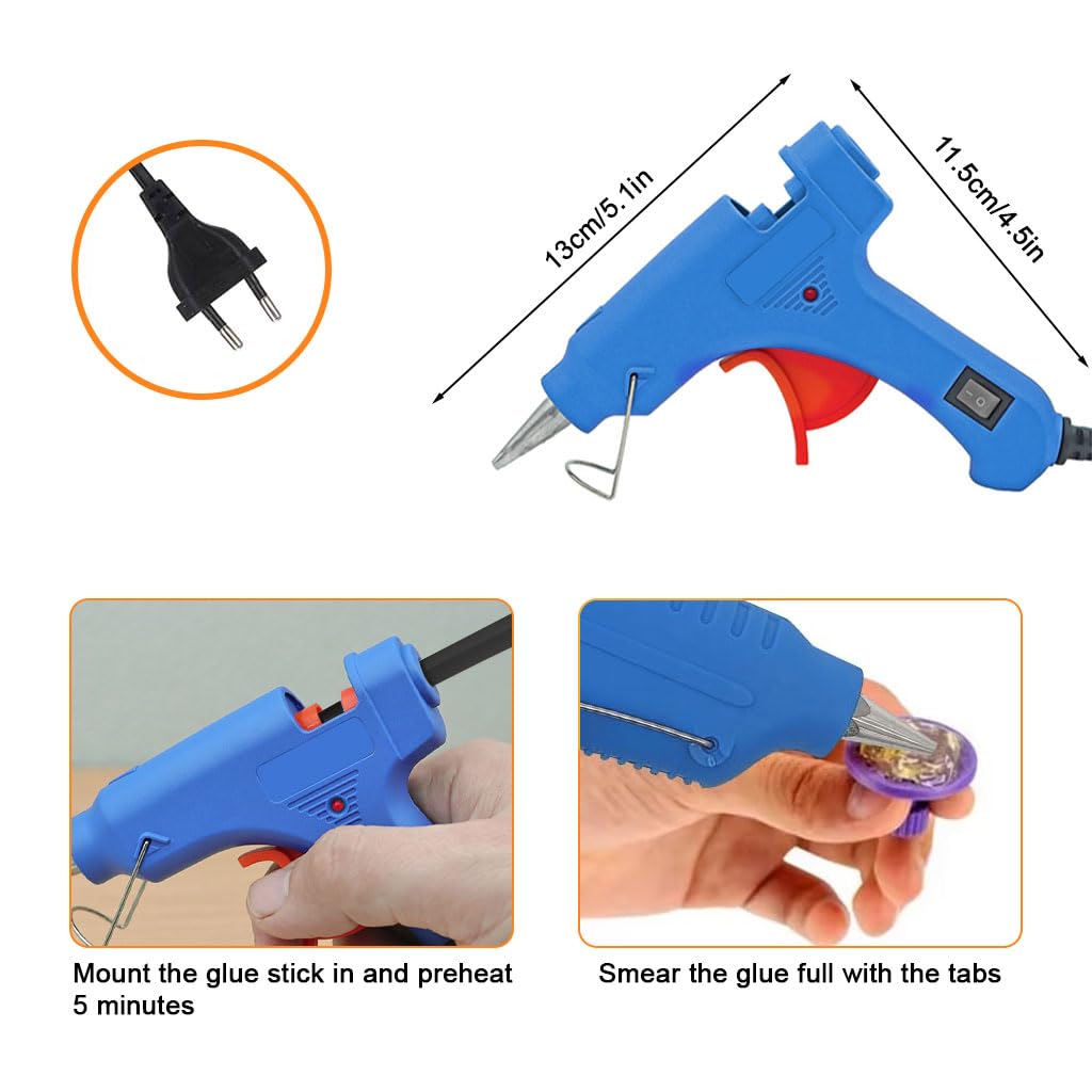 STHIRA Car Dent Repair Tool Kit for Vehicle Dent Removal with 18 Pads & Alloy Puller | Includes Hot Glue Gun and Scraping Tool