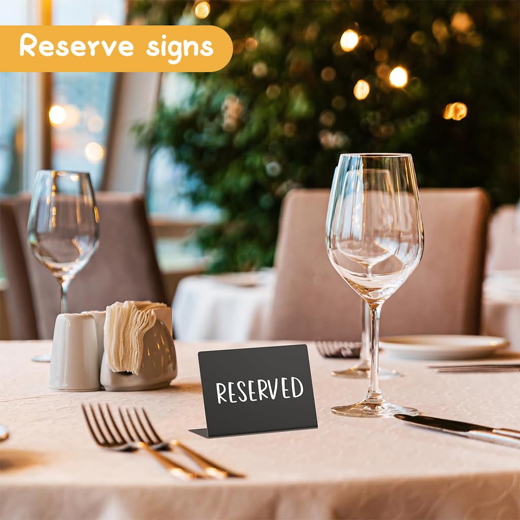 Climberty Chalkboard Display Stands 12Pcs 4 x 3 in for Buffet Bakery and Party Use | Reusable with Marker and Wipe Cloth