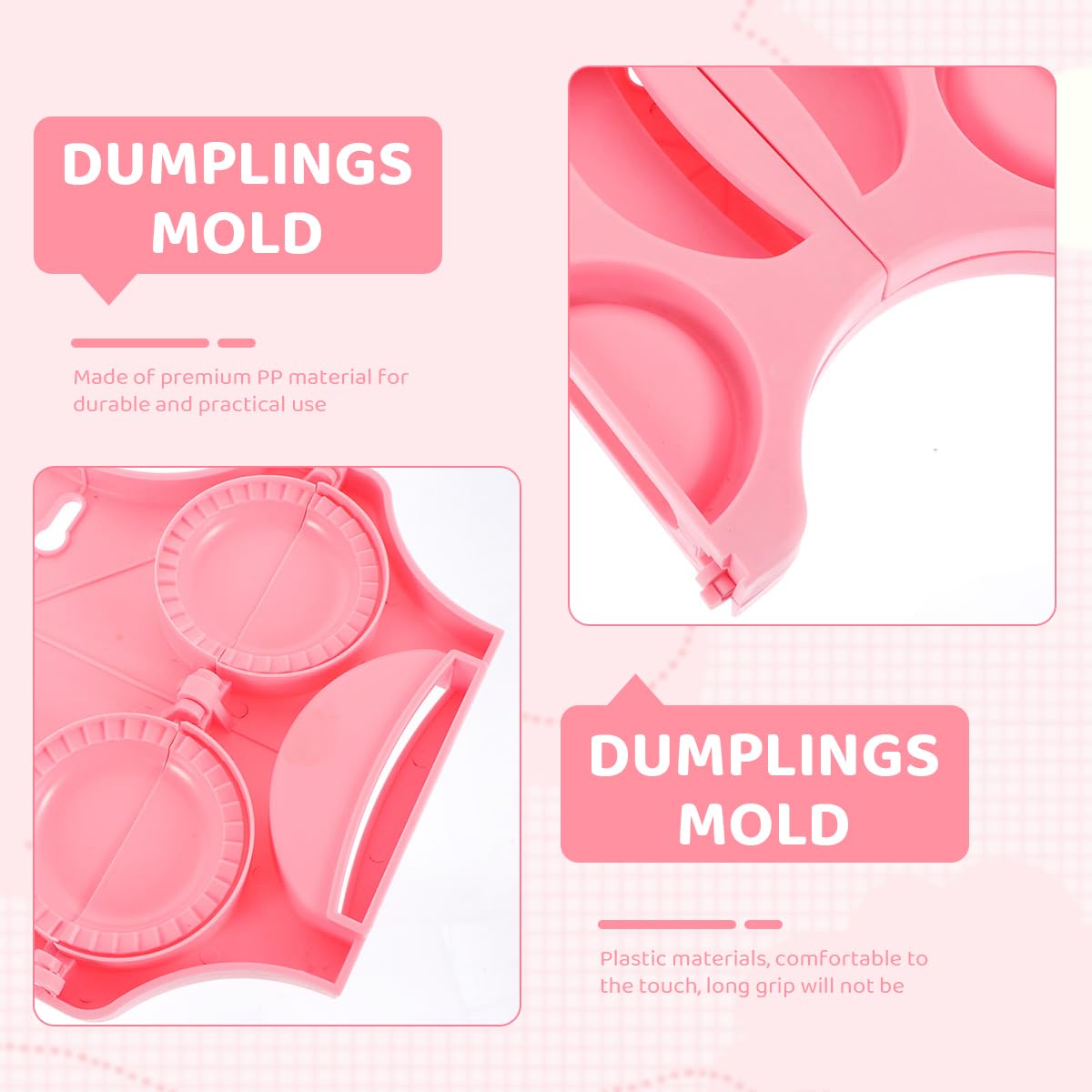 HASTHIP Dumpling Press Maker for Quick Batch Cooking with 4 Compartments and Food Grade PP | Easy to Clean Kitchen Mold 8.66×6.5–12.99 in