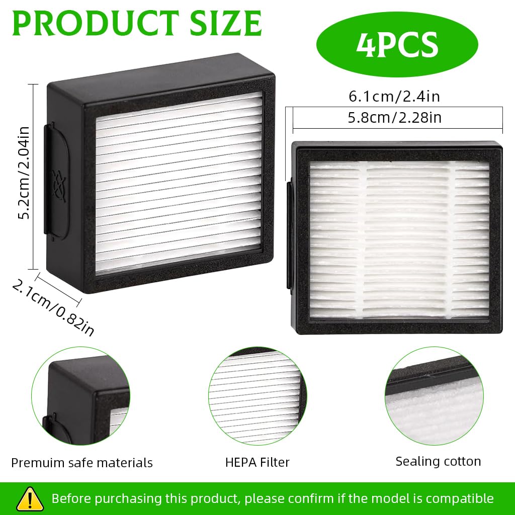 HASTHIP Replacement Filters for iRobot Roomba Combo J7+ featuring 99% dust capture | Pack of 4