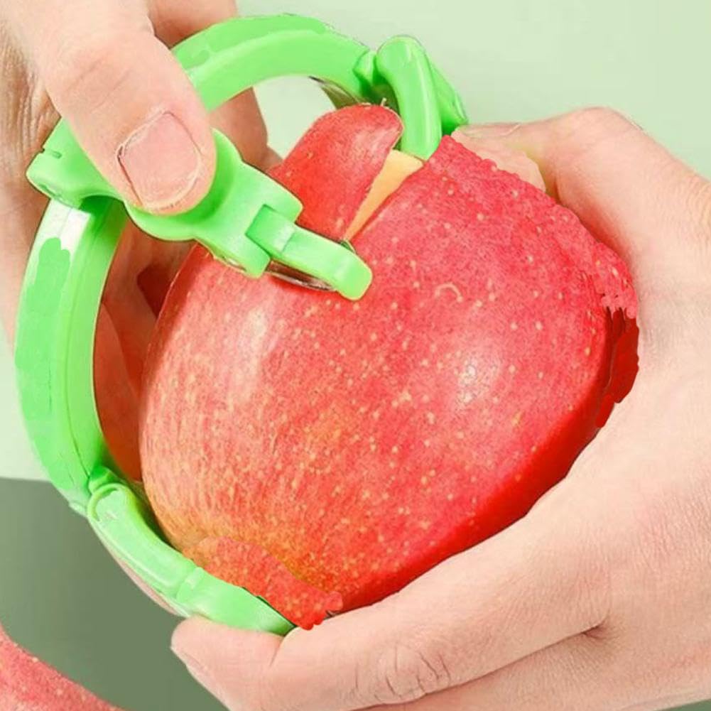 Supvox Ring Fruit Peeler for Pear Peach and Kiwi with Spiked Grips & Stainless Steel Blades