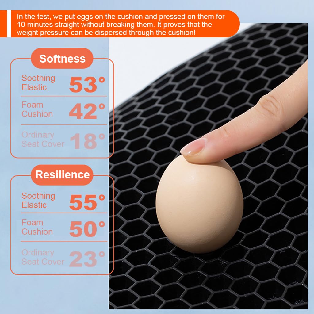 STHIRA Scooty Seat Cover 19.6x8.6 in with 3D Honeycomb Gel Cushion for Cool and Shock Absorbing Rides