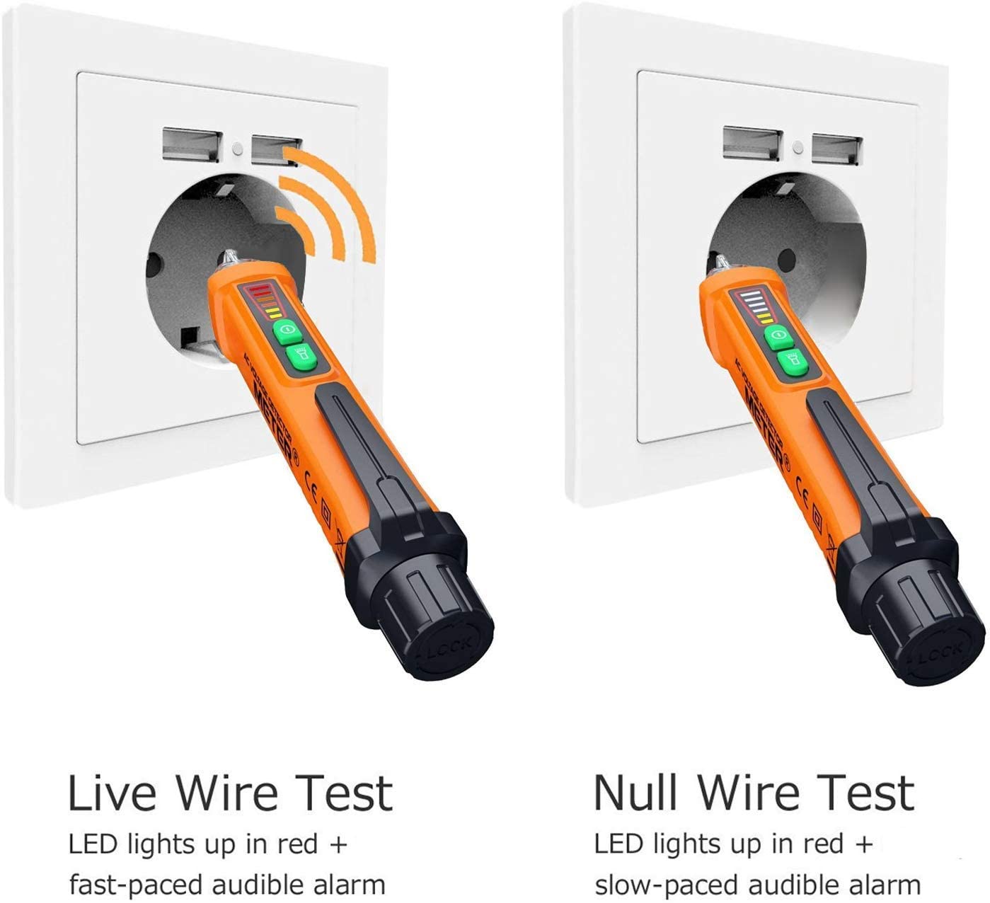HASTHIP Non Contact Voltage Tester for 12 1000V AC Detection with LED Flashlight | Safe Circuit Testing Tool