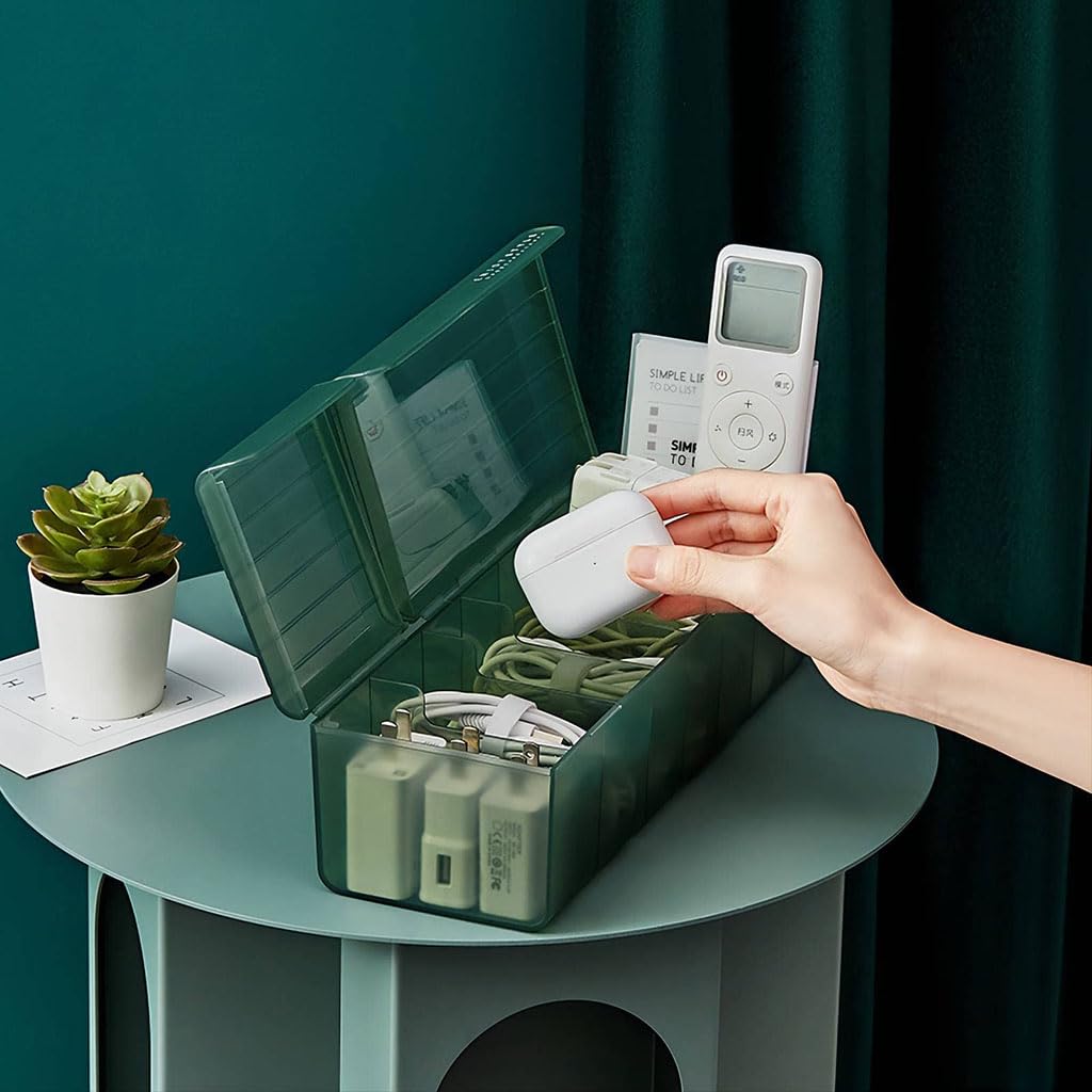 Zibuyu Card Storage Box for Collectors with 7 Compartments and Dual Latches | Clear PP 29x10.4x8.1 cm Organizer