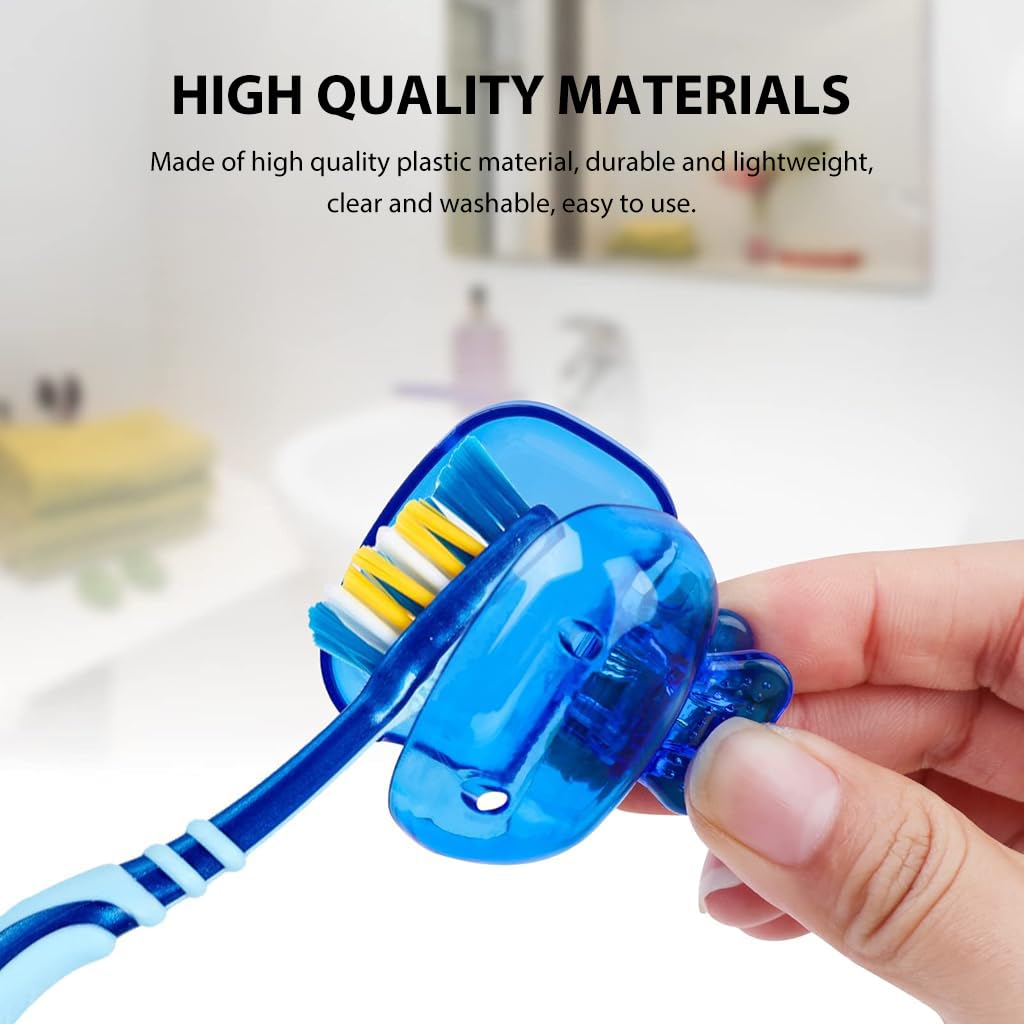 ZIBUYU Toothbrush Cover Case for Travel and Home featuring Ventilation Holes | 4 Pack Plastic Protective Caps