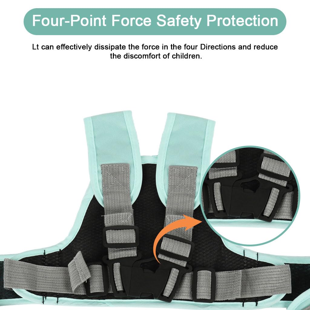 SNOWIE SOFT Kids Safety Belt for Two Wheeler with 360° Protection and Reflective Strips | Adjustable Fit for 2–5 Years