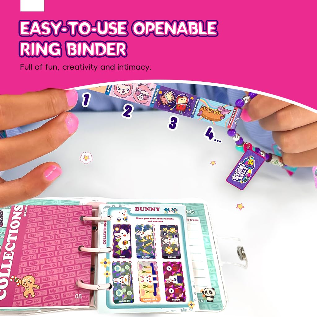 PATPAT Sticker Album for Collecting 360 Pcs Kawaii Stickers with Ring Binder & Waterproof Cover