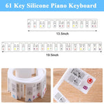 HASTHIP® Silicone Piano Keyboard Labels for Practicing Removable Piano Keyboard Note Labels for 61-Key Piano, Digital Piano, Piano Guides Note Lables for Beginners