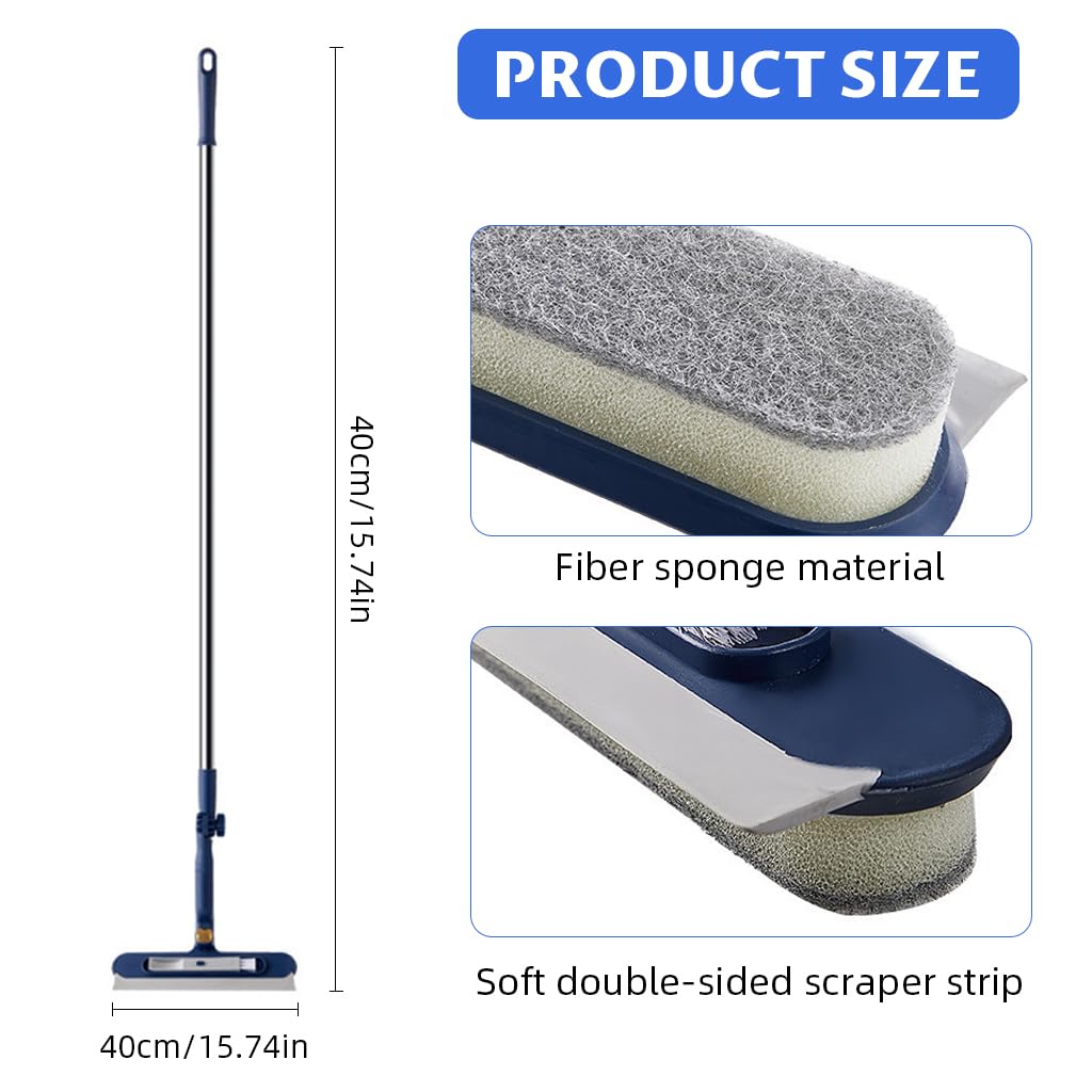 HASTHIP Window Cleaning Tool for Home and Car with 47 in Handle and 180° Rotatable Head | Streak-Free Squeegee