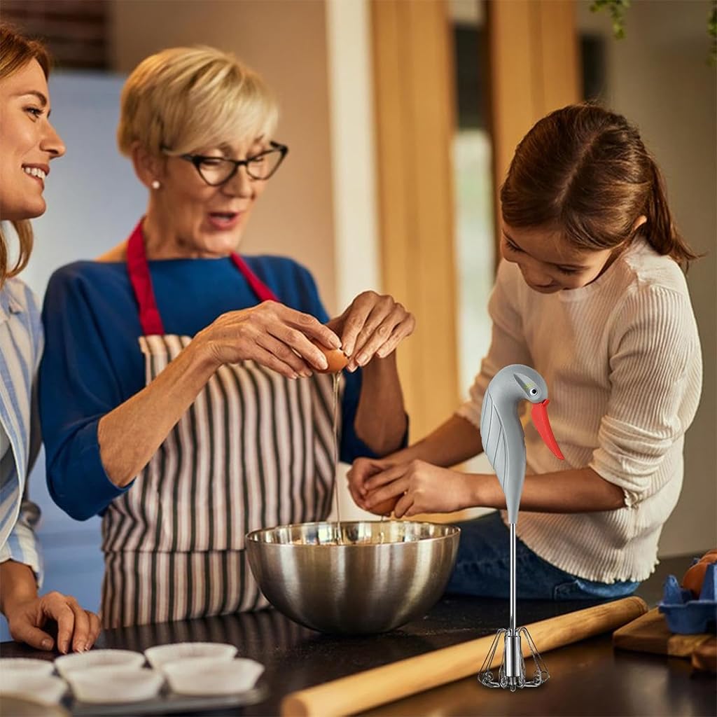 Supvox Eggbeater for Whipping and Blending featuring Squeeze Trigger Mechanism and Stainless Steel