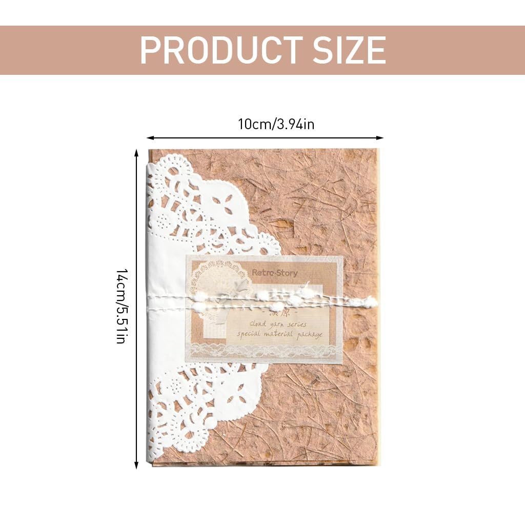 HASTHIP Scrapbook Paper for Journaling and Card Making with 16 Textured 10x14cm Sheets Brown