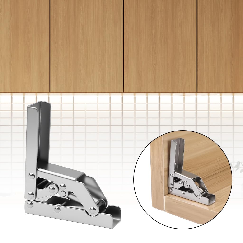 Serplex Cabinet Door Hinges for Flip-Up and Flip-Down Doors with 90° Soft Close Metal Support