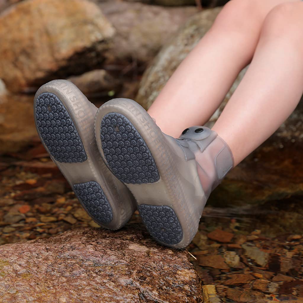 PALAY Silicone Shoe Covers for Rainy Days with Double Snap Closure and TPE Sole | 3 PCS