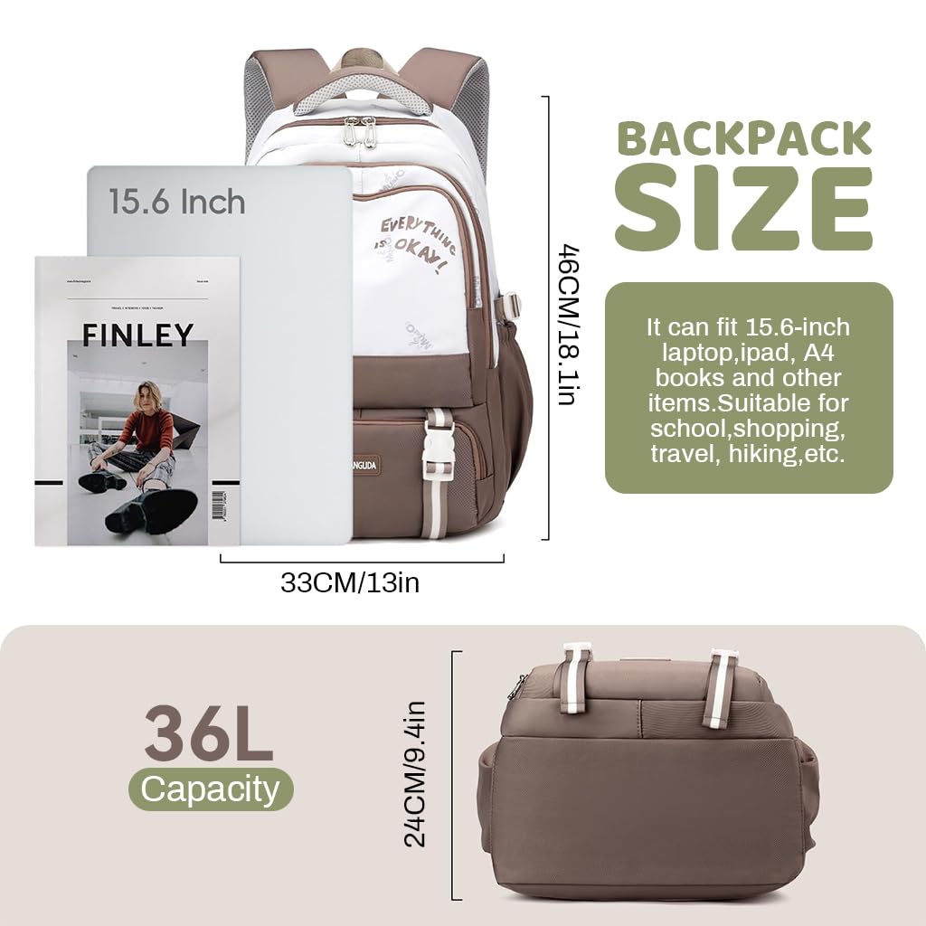 PALAY School Backpack for Girls featuring Multi Compartments and Padded Straps Fits 16 Inch Laptop