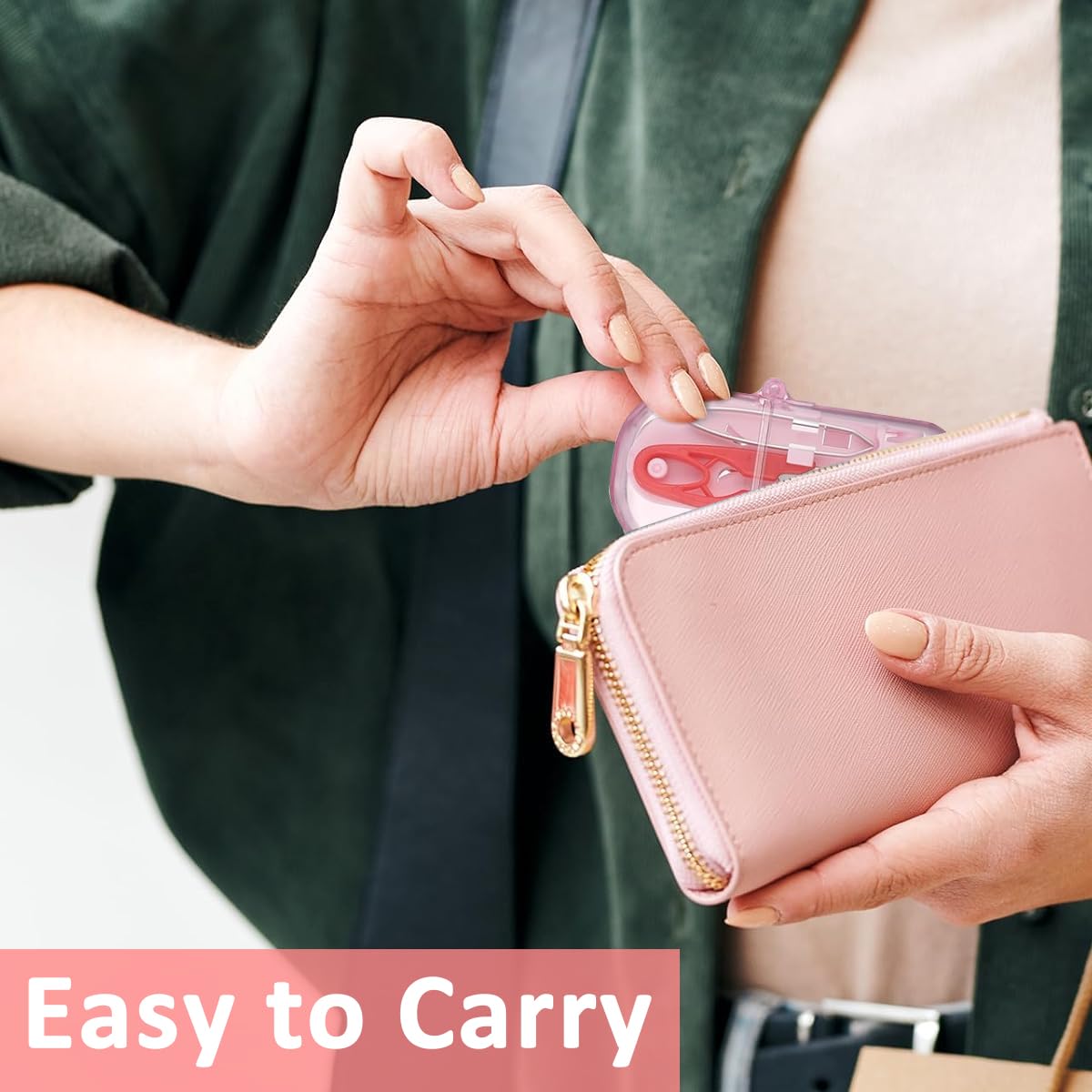 ELEPHANTBOAT Pocket Sewing Kit for Travel and Home Repairs with 2 Sets and 8-Color Threads