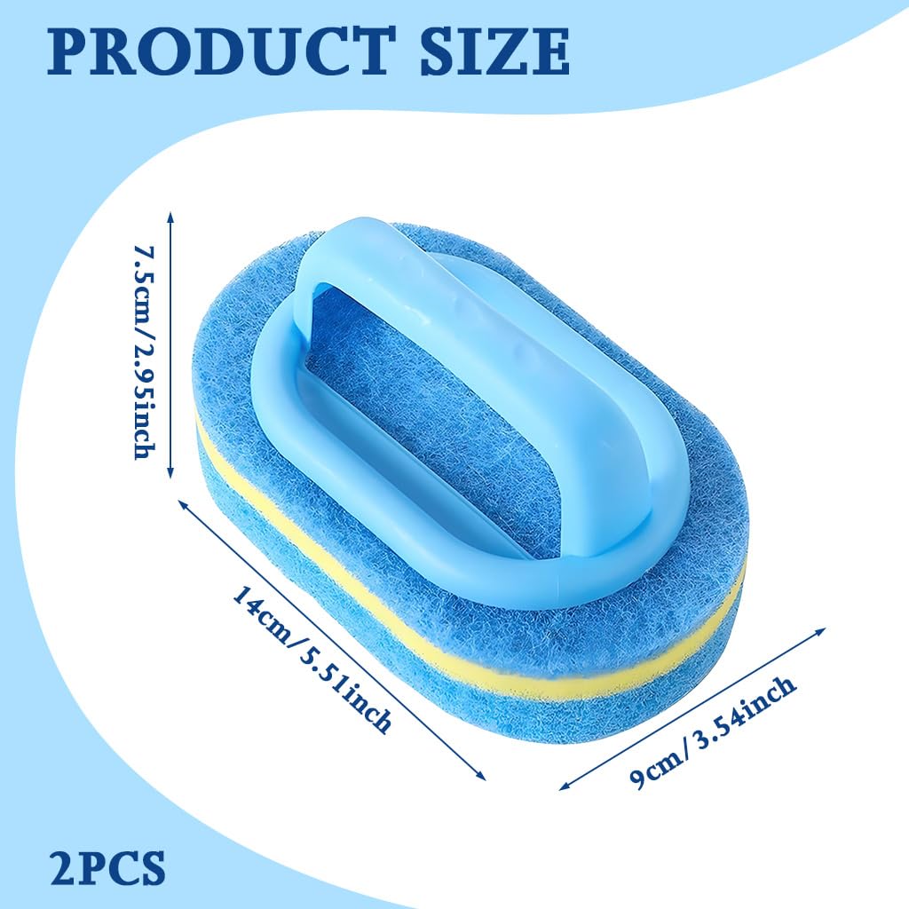 Supvox Sponge Scrub Brush for Dishes and Pans featuring 5.5 in Handle | Non Abrasive Cleaner