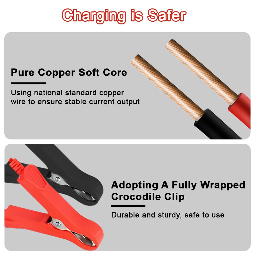 STHIRA Car Battery Charger 12V 6A for Cars Motorcycles and Boats with LCD Display | Pulse Maintenance and Auto Stop