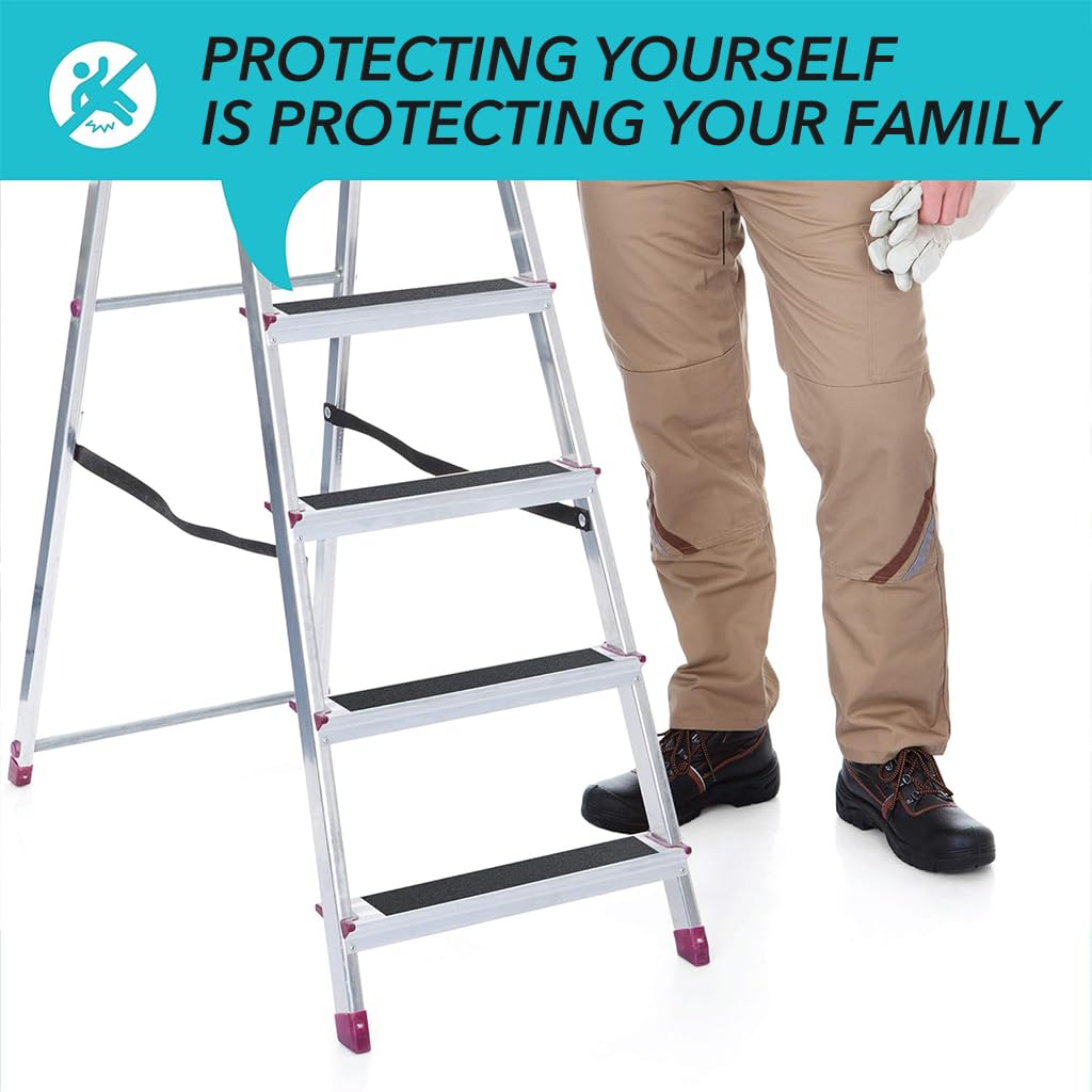 ZIBUYU Anti Slip Tape for Stairs and Floors featuring Textured Grip | 32.8ft Frosted Black