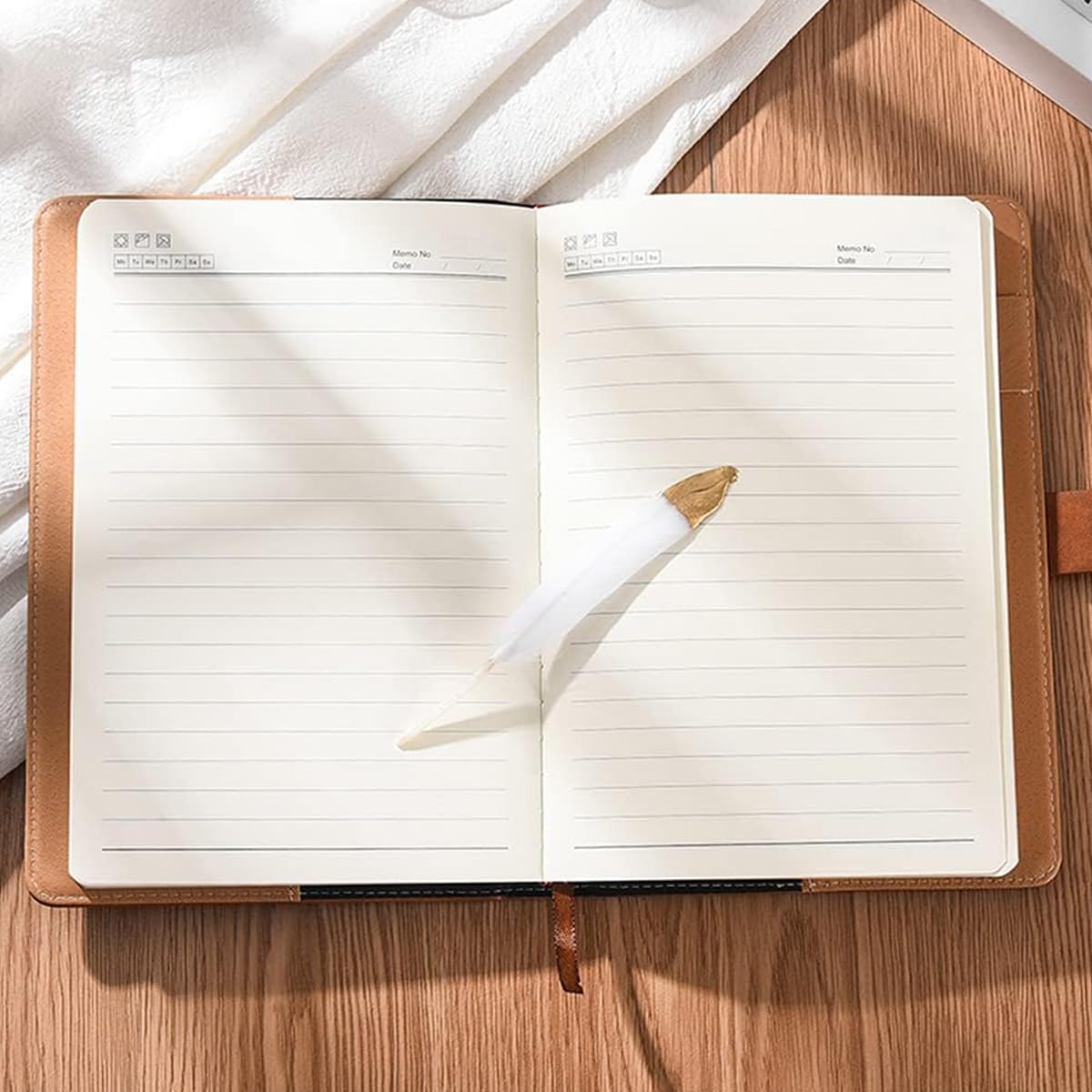 HASTHIP Lock Diary for Personal Writing with 3‑Digit Password Lock and A5 200 Pages Brown