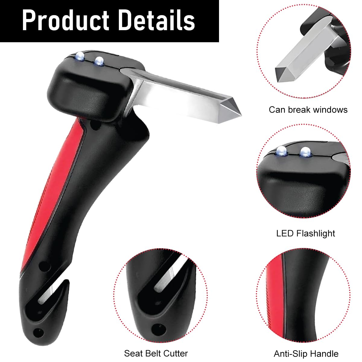 STHIRA Car Handle Assist for Elderly with Safety Hammer and Anti Slip Grip | Rugged Aluminum Alloy Support