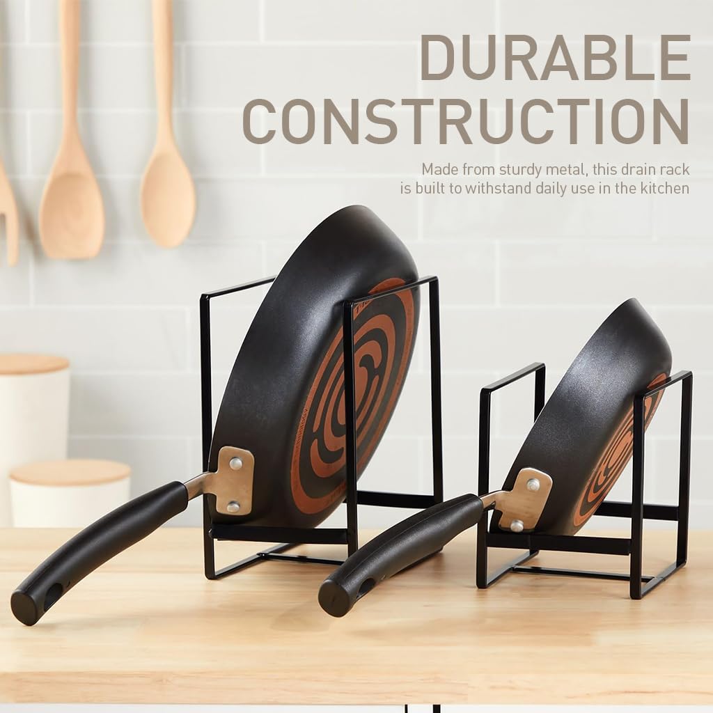 Zibuyu Plate Stand for Kitchen with Quick Drainage and Minimalist Metal Design | 2Pcs Set