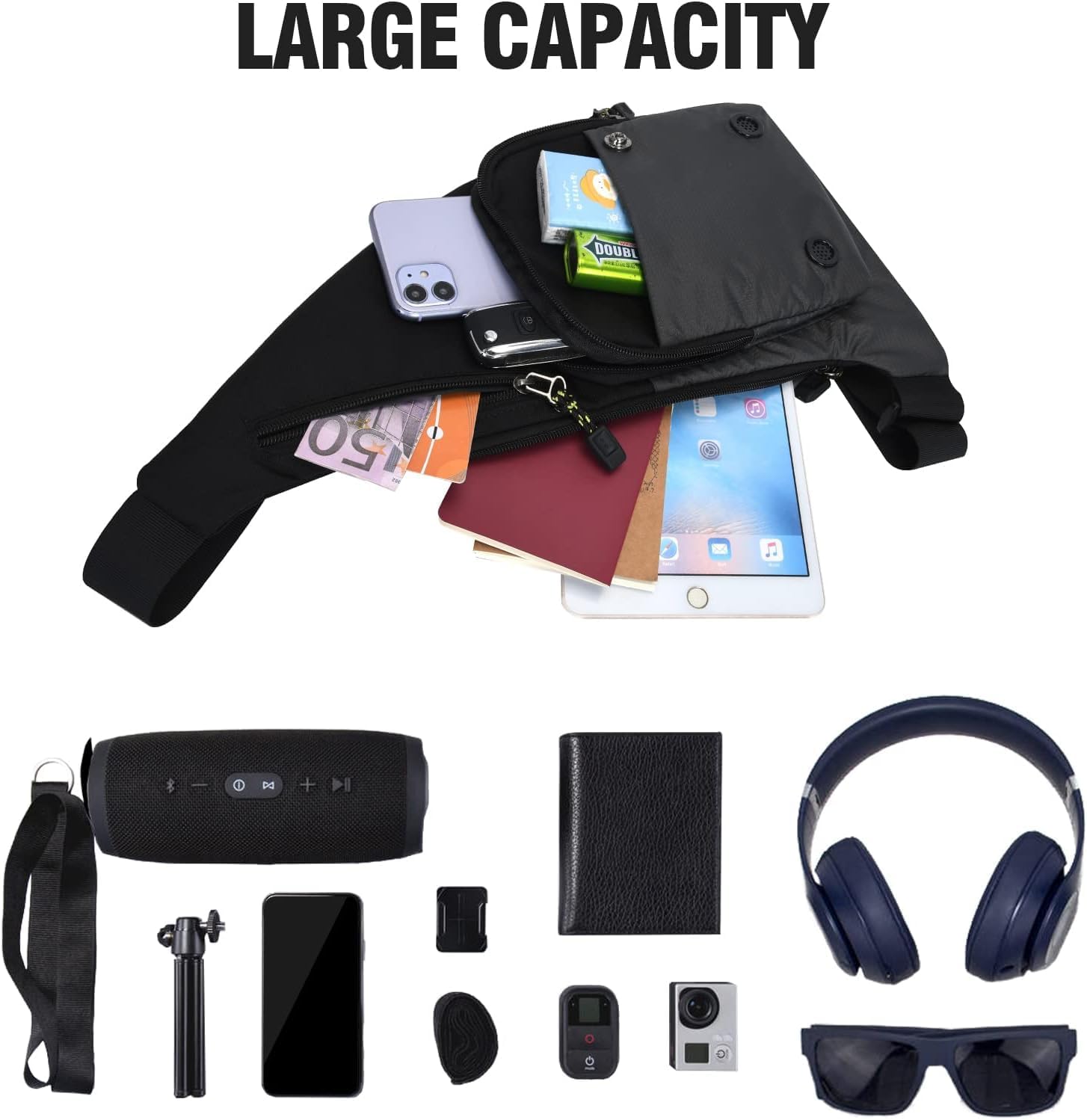 GUSTAVE® Waterproof Sling Bag Crossbody Bag